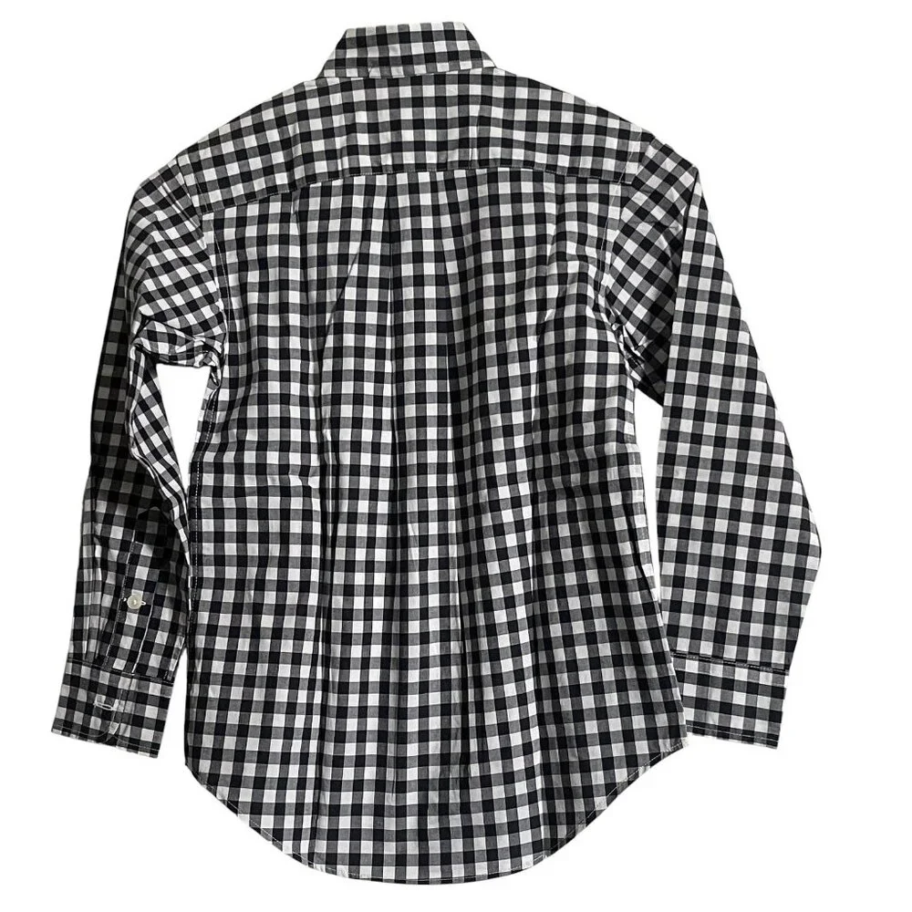 Classic Chaps Boys' Checkered Long Sleeve Button-Down Cotton Shirt Size S(8)
